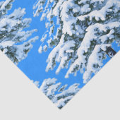 Eisige Baumträume Schneebedeckter Wald Seidenpapier (Detail)