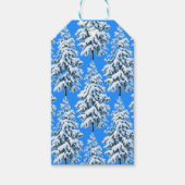 Eisige Baumträume Schneewald Geschenkanhänger (Vorderseite)