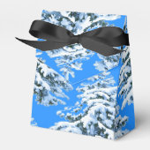 Eisige Baumträume Schneewald Geschenkschachtel (Vorderseite)