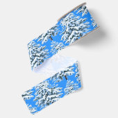 Eisige Baumträume Schneewald Ripsband (Rückseite)