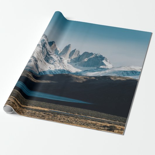 EISIGE BERGLANDSCHAFT GESCHENKPAPIER (Ungerollt)