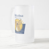 Eisige Bier-Tasse - einäugiger Chihuahua Cerveza Mattglas Bierglas (Vorderseite Links)