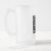 Eisige Bier-Tasse - Schwarzes Mattglas Bierglas (Links)