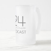 Eisige Bier-Tasse - Weiß Mattglas Bierglas (VorderseiteRechts)