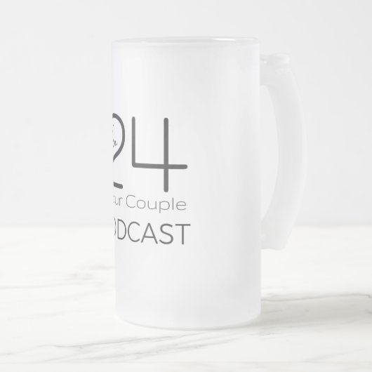 Eisige Bier-Tasse - Weiß Mattglas Bierglas (VorderseiteRechts)