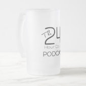 Eisige Bier-Tasse - Weiß Mattglas Bierglas (Vorderseite Links)