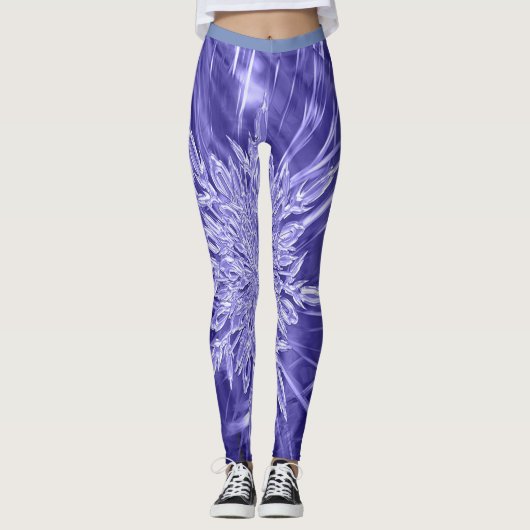 Eisige blaue Leggings (Vorderseite)