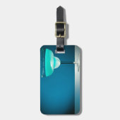 Eisige blaue Margarita Gepäckanhänger (Vorderseite vertikal)