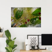 Eisige Blüten Poster (Heimbüro)