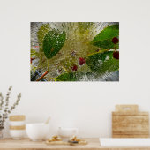 Eisige Blüten Poster (Küche)