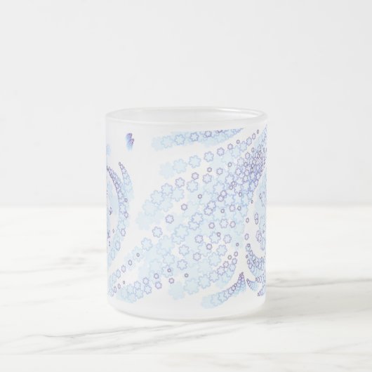 Eisige Flocken Mattglastasse (Mittel)