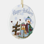 Eisige Freund-Verzierung Keramikornament (Rechts)