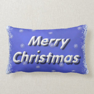 eisige frohe Weihnachten 3D Lendenkissen