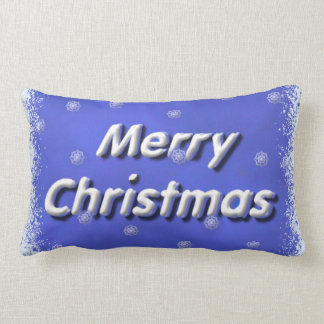 eisige frohe Weihnachten 3D Lendenkissen