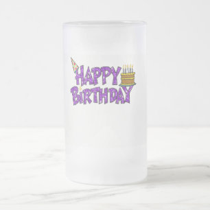 Eisige Geburtstags-Tasse Mattglas Bierglas