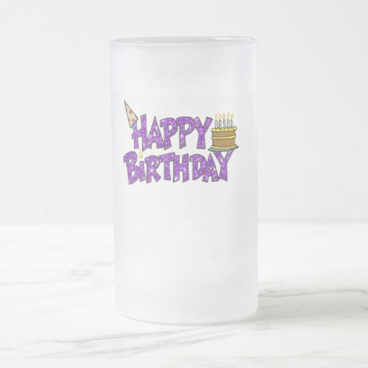 Eisige Geburtstags-Tasse Mattglas Bierglas (Mittel)