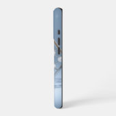 Eisige geometrische Perlen-Chrom iPhone Hülle (Linke Seite)