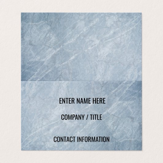 Eisige graue MarmorVisitenkarte Visitenkarten (Außenseite Aufgefaltet)