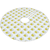 Eisige kaltes Bier-Tasse Polyester Weihnachtsbaumdecke (Schrägansicht)