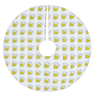 Eisige kaltes Bier-Tasse Polyester Weihnachtsbaumdecke