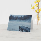 Eisige Nebel-Gruß-Karte Karte (Gelbe Blume)