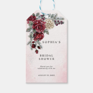 Eisige Rosen Winter Brautparty Geschenk-Tags Geschenkanhänger