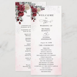 Eisige Rosen Winterhochzeitsprogramm Programm