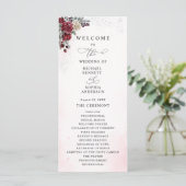 Eisige Rosen Winterhochzeitsprogramm Programm (Stehend Vorderseite)