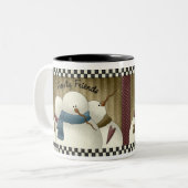 Eisige und Freund-Tasse Zweifarbige Tasse (Vorderseite Links)