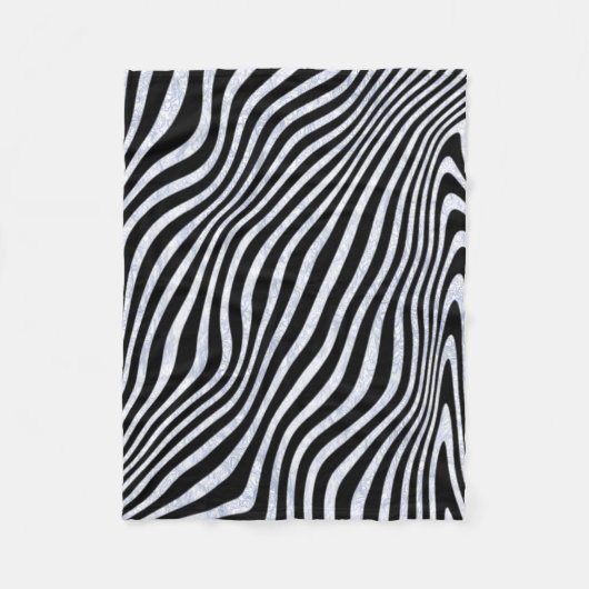 Eisige Zebra-Streifen Fleecedecke (Vorderseite)