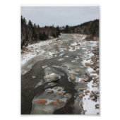 Eisiger Abdruck im Fluss Fotodruck (Vorne)