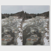 Eisiger Abdruck im Fluss Geschenkpapier (Flach)
