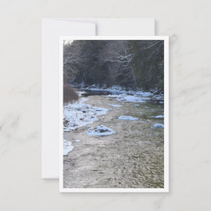 Eisiger NH-Fluss im Januar Notizkarte Mitteilungskarte