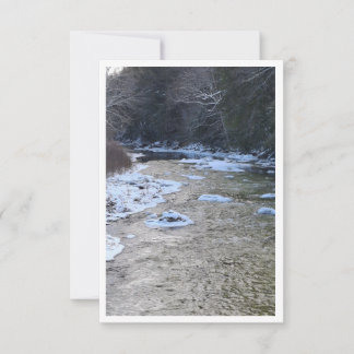 Eisiger NH-Fluss im Januar Notizkarte Mitteilungskarte
