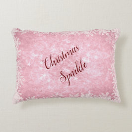 Eisiger rosa Weihnachtsschein Dekokissen