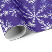 Eisiger Schneeflockeeffekt 3D Fractal. Geschenkpapier (Rolleneckpunkt)