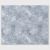 Eisiger Silberfrost Glitter Weiß Glitter Muster Geschenkpapier (Flach)