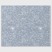 Eisiger Silberfrost Glitter Weiß Glitter-Muster Geschenkpapier (Flach)