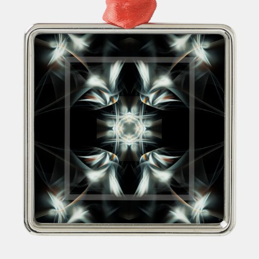 Eisiger Stern Silbernes Ornament (Vorne)