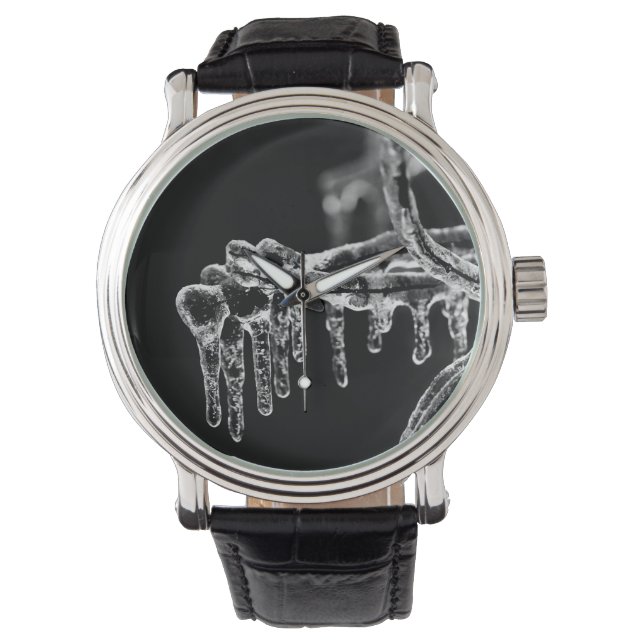 eisiger Winter eintreten Armbanduhr (Vorderseite)
