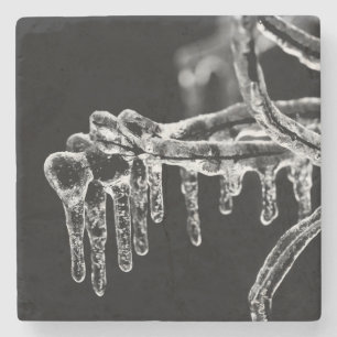 eisiger Winter eintreten Steinuntersetzer