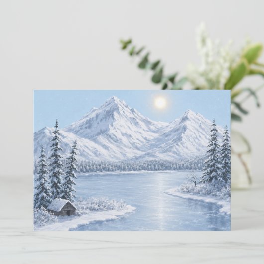 Eisiger Winter Karte (Stehend Vorderseite)