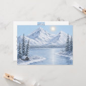 Eisiger Winter Karte (Vorderseite/Rückseite Beispiel)