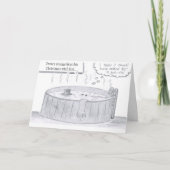 Eisiger Wunschzettel Feiertagskarte (Vorderseite)