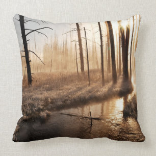 Eisiger Yellowstone-Morgen Kissen