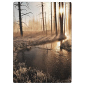 Eisiger Yellowstone-Morgen Klemmbrett (Rückseite)