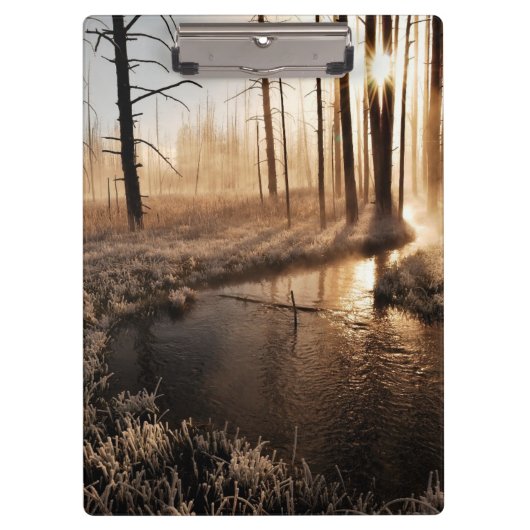 Eisiger Yellowstone-Morgen Klemmbrett (Vorderseite)