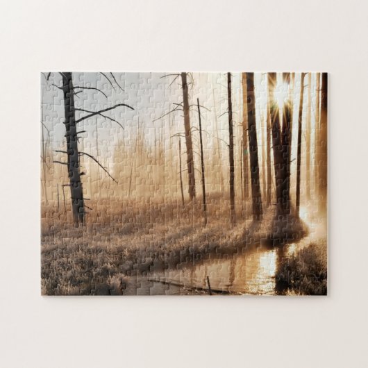 Eisiger Yellowstone-Morgen Puzzle (Horizontal)