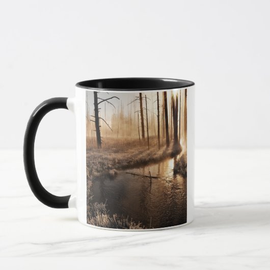 Eisiger Yellowstone-Morgen Tasse (Links)