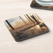 Eisiger Yellowstone-Morgen Untersetzer (Linke Seite)